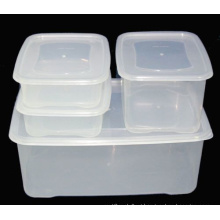 4 PCS Transprent Plastic Lunch Box Set